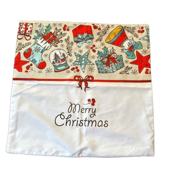 New Set of 2 Christmas Throw Pillow Covers. Zip Closure - Picture 4 of 6